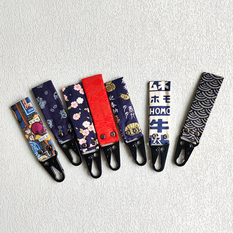 Japan-style JDM car locomotive key button and wind key belt and wind key with universal personality trendy decoration belt