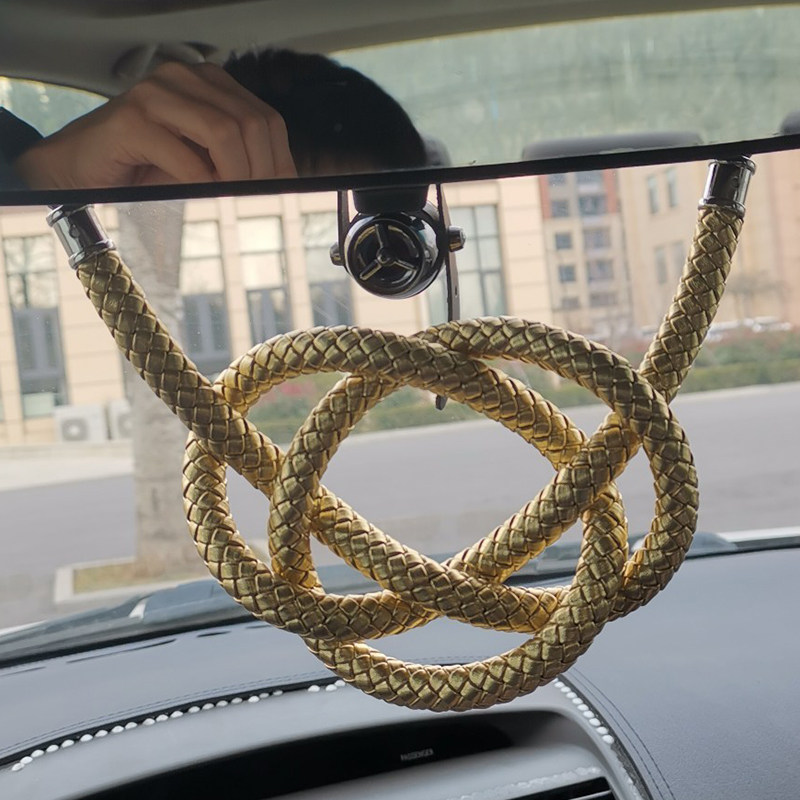 Day Department JP retrofitted with mirror King Kong rope pendant JDM bottom groveling VIP wind hanging decorated car Chrysanthemum Knot Pendant with Personality Decorations