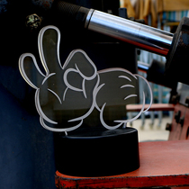 DIY prank JDM Cartoon Gesture Retrofit Car Middle Control Pendulum DECORATIVE LIGHTS CAR INDOOR ATMOSPHERE LIGHT DAY