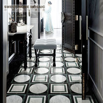 Natural stone mosaic entryway bathroom marble mosaic B&B restaurant water jet mosaic floor tiles