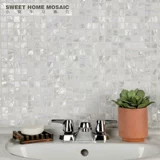 Оболочка мозаика фоновая настенная украшение самооценка натуральная жемчужная раковина мать кухня кухня ванная комната водонепроницаемая наклейка на стенах