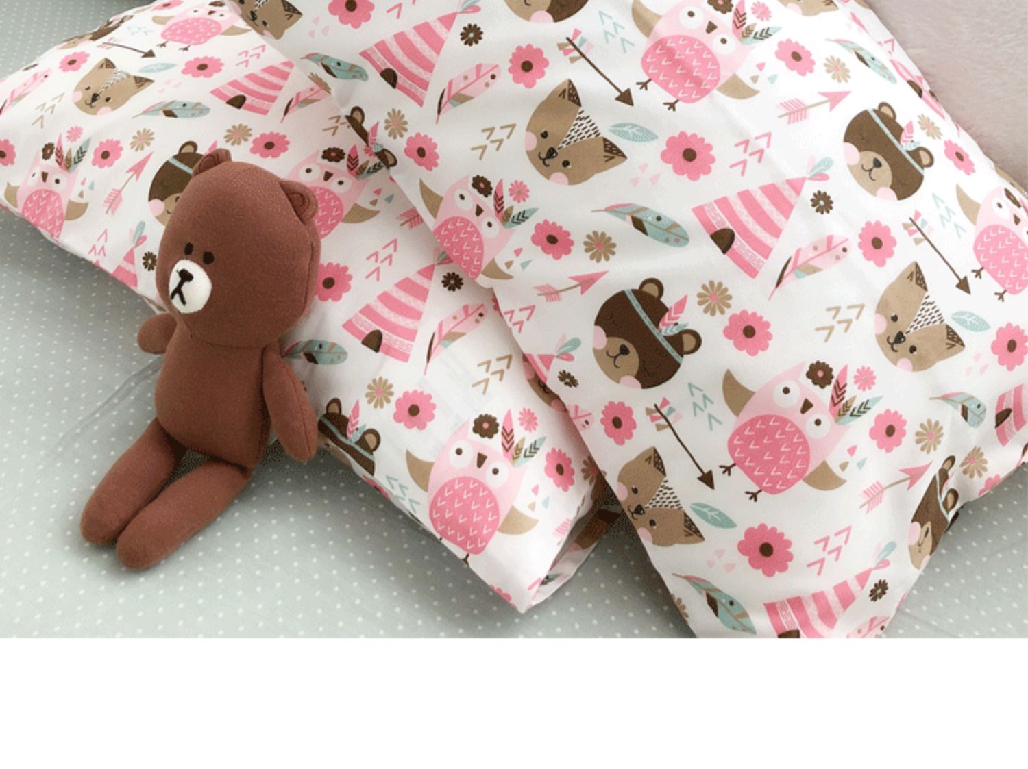 Ấn Độ gấu 40S cotton đơn mảnh chăn chăn gối gối bông hoạt hình dễ thương tùy chỉnh giường - Trang bị Covers Ga chun Everon