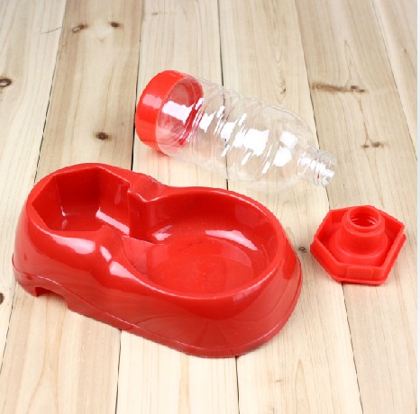  Pet Horizontal Drinker Automatic Renewal Water Living Things Drinking Water multi-color Water Bowl Plastic Dog Bowl Dogs
