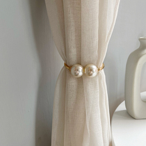 Curtain tie with pearl live buckle