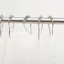 Five-bead ring shower curtain ring metal hook curtain ring ball ring gourd ring shower curtain hook accessories door curtain hook