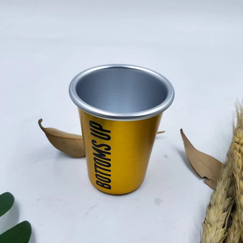 Bai de индивидуальная алюминиевая чашка водяной чашки напитки напитки фруктовый сок чашка металлическая стакана практическая отделка с двойным металлическим стеклом