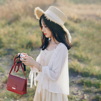 Short white shawl summer with skirt outside 2021 New thin air-conditioned shirt top Super fairy sunscreen