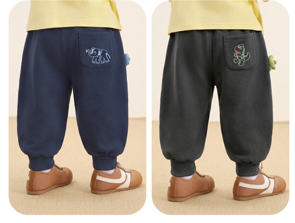 Kaka Panda Boys' Pants Autumn Outfit Children's Spring and Autumn Cartoon Casual Sweatpants Baby Girls New Style Long Pants — 32