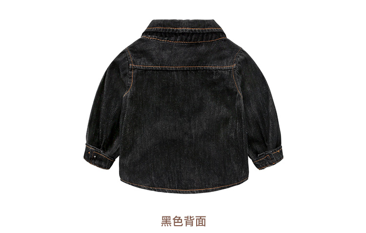 Baby Cowboy Áo sơ mi dài tay Áo khoác mùa thu xuân và mùa thu trẻ em Áo sơ mi bé Baby Baby Baby Shirt Y2439 - Áo sơ mi quần áo trẻ con