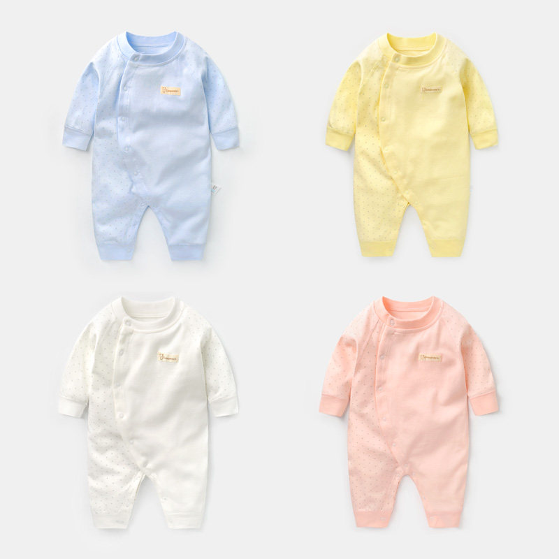 Baby long sleeve union clothes male spring autumn newborn baby 0 young children 3 months 6 spring clothing Y3676