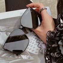 Sanya New polarized sun glasses Korean version driving retro big frame sunglasses men and women G home face thin glasses