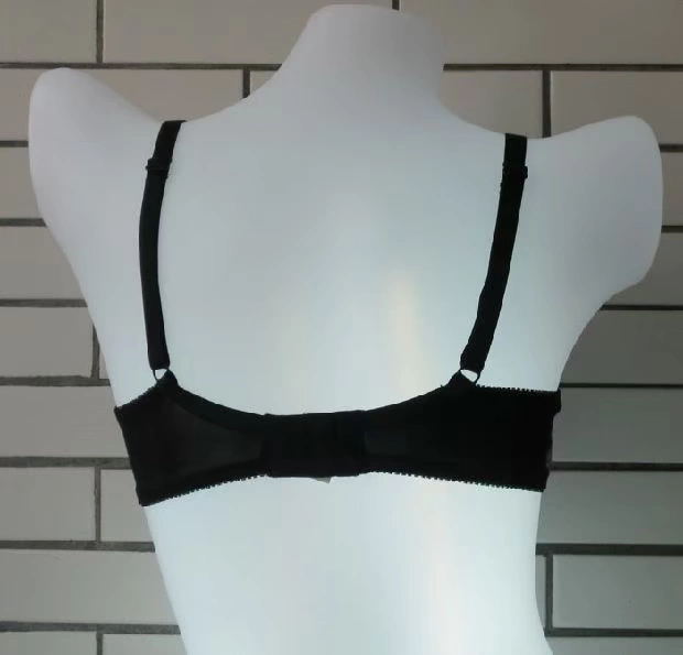 Áo ngực thêu màu đen nữ tính Ren trong suốt Slim Bra Đồ lót kích thước lớn 75C80B 859095BCD áo ngực không dây