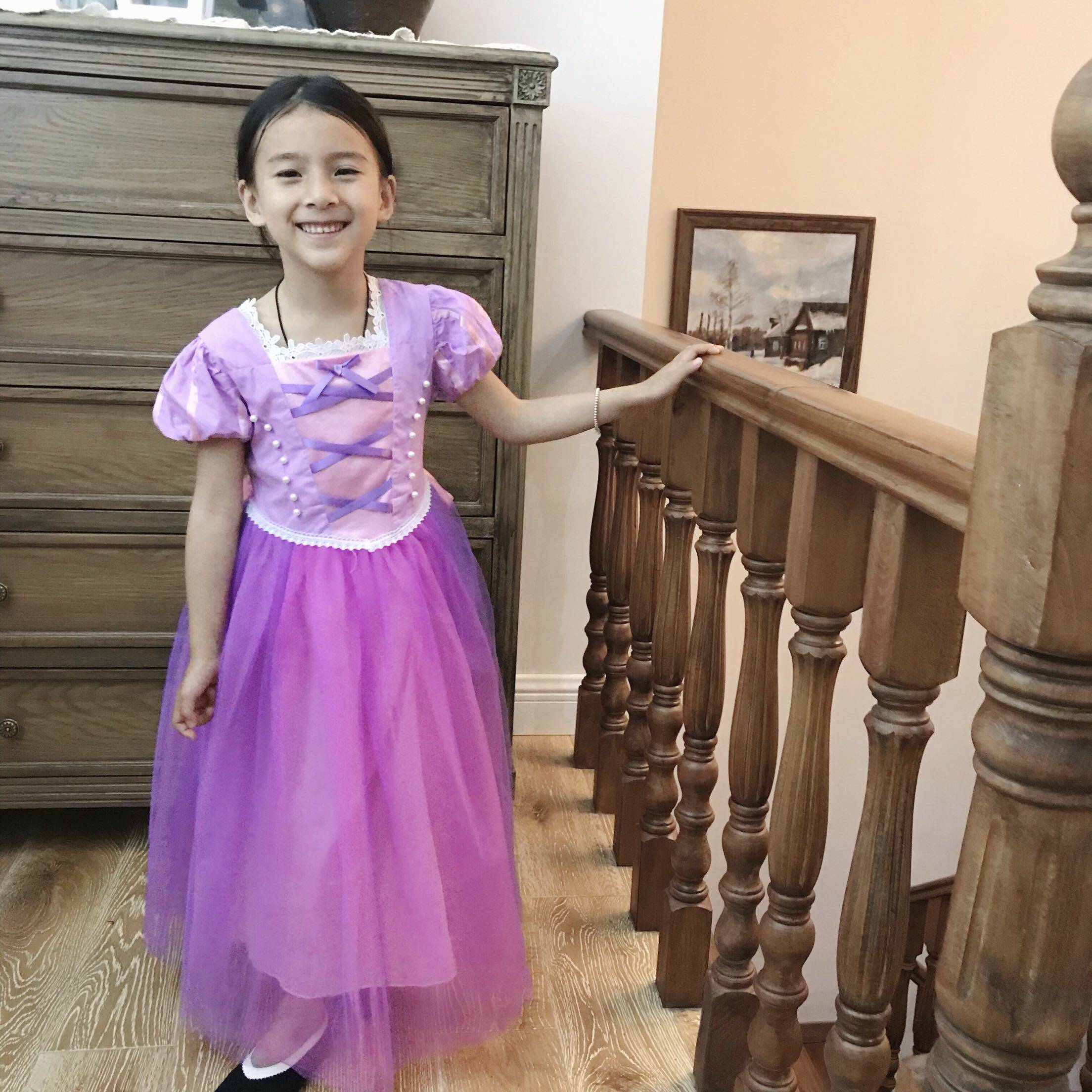 61 GIFT FOREIGN TRADE ORIGINAL SINGLE CHILD SKIRT LONG HAIR PRINCESS SKIRT SUFIYA FAIRYTALE PRINCESS DRESS PARENT-CHILD