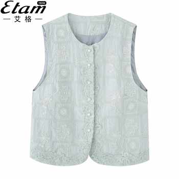 New chinese style horse clip vest vest heavy industrial embroidery