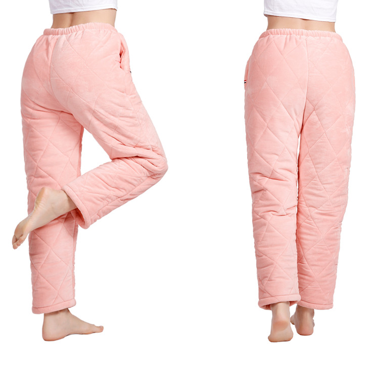 Đặc biệt cung cấp mùa đông phụ nữ trung niên dày lông cừu san hô ngủ quần quilted quần nhà cộng với phân bón XL quần đơn quần thun nữ