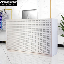 Beauty Elephant Clothing Store Bar Desk Collection Silver Desk Counter Brief Modern Front Desk Reception Desk Womens Clothing Store Cashier Desk Collection Desk