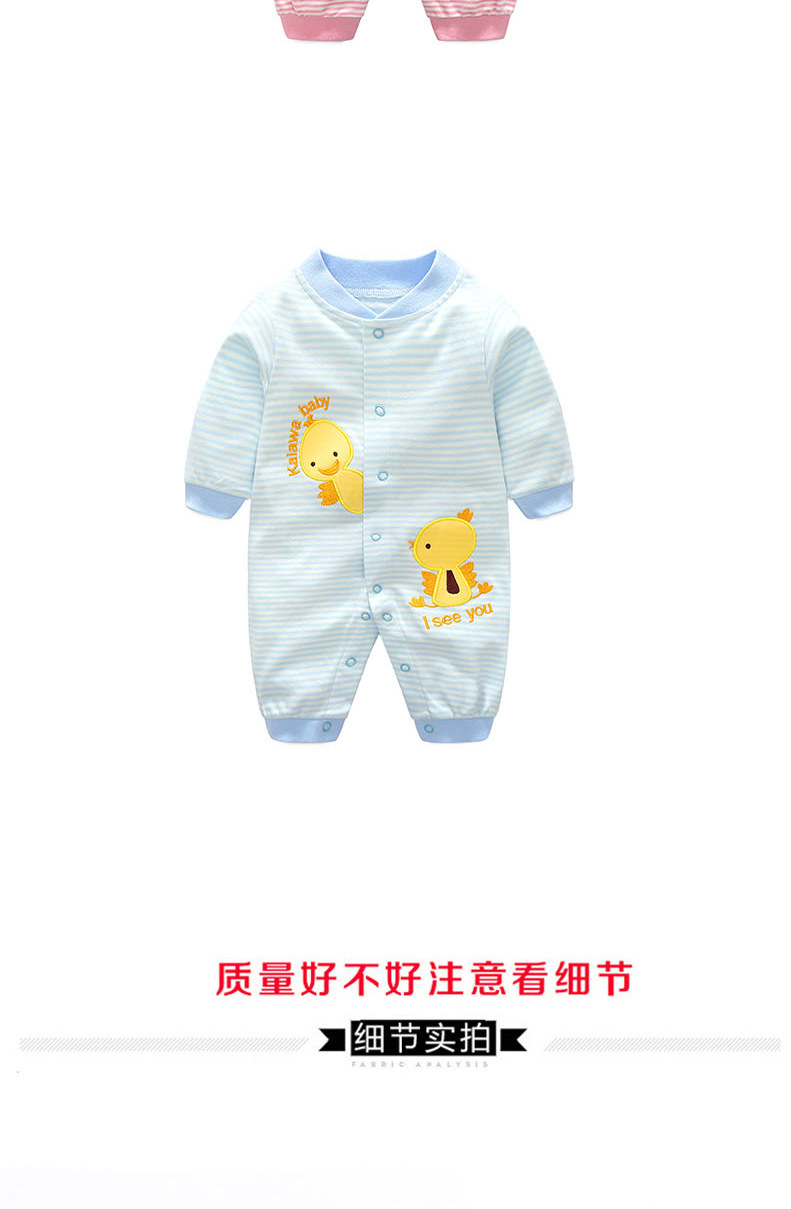 Mùa xuân và mùa thu 0-1 tuổi Quần áo trẻ em một mảnh trăng tròn trăm ngày cotton dài tay nam nữ quần áo trẻ em ra ngoài bodysuit chất nỉ bông hàn quốc