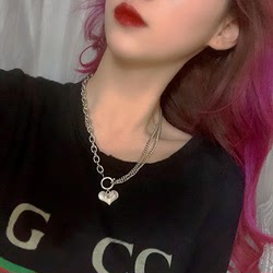Niche brand necklace female tide ins cold wind net red hip hop cool handsome clavicle chain design sense non-fading necklace