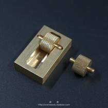 Naughty Pure Copper Mini Side Oil Case Bucket Leather Edge Handling DIY Hand Sewn Bull Leather Leather Leather Leather Tool Leather Tool God