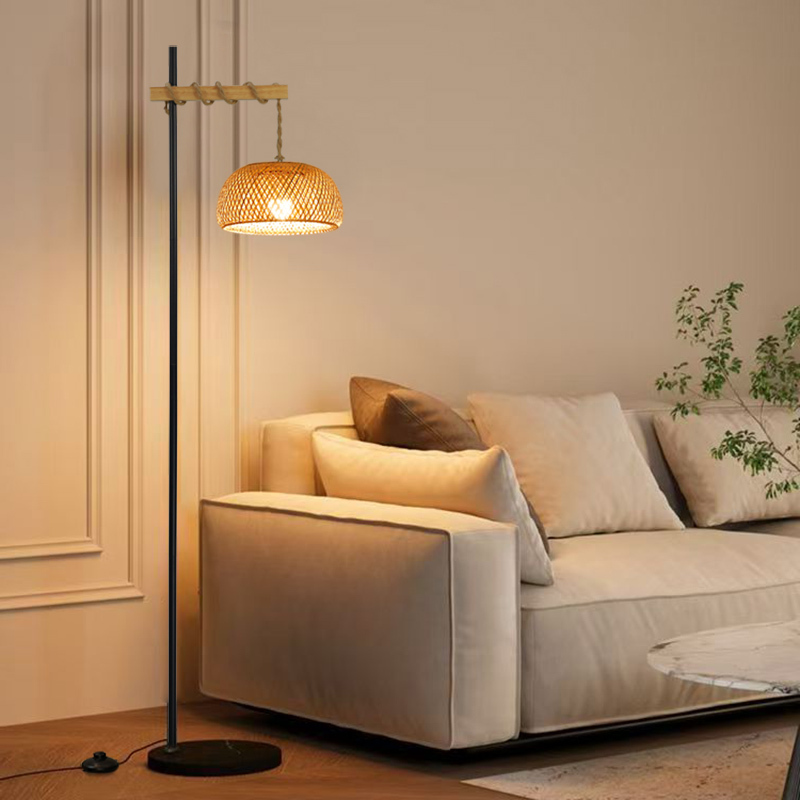 Bamboo Floor Lamp Japanese Style Log Style Rattan Chinese Style Living Room Smart Sofa Side Vertical Bedroom Atmosphere Bedside Lamp Bamboo Floor Lamp Japanese Style Log Style Rattan Chinese Style Living Room Smart Sofa Side Vertical Bedroom Atmosphere Bedside Lamp