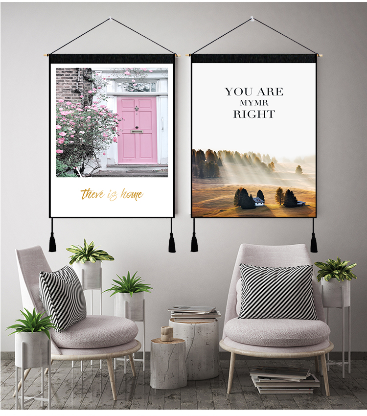 bức tranh vải Bắc Âu hiện đại lối triple thảm trang trí tường nhà tatami phòng ngủ banners sơn trang trí treo vải - Tapestry thảm trang trí sofa
