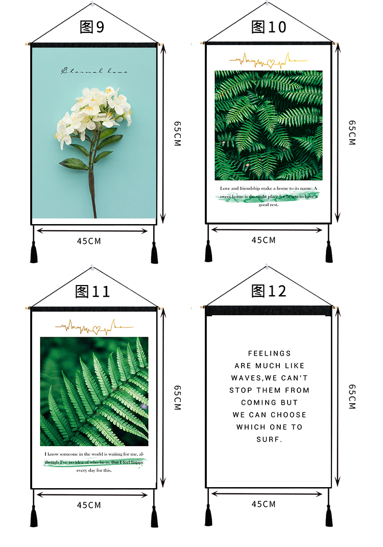 bức tranh vải Bắc Âu hiện đại lối triple thảm trang trí tường nhà tatami phòng ngủ banners sơn trang trí treo vải - Tapestry thảm trang trí sofa