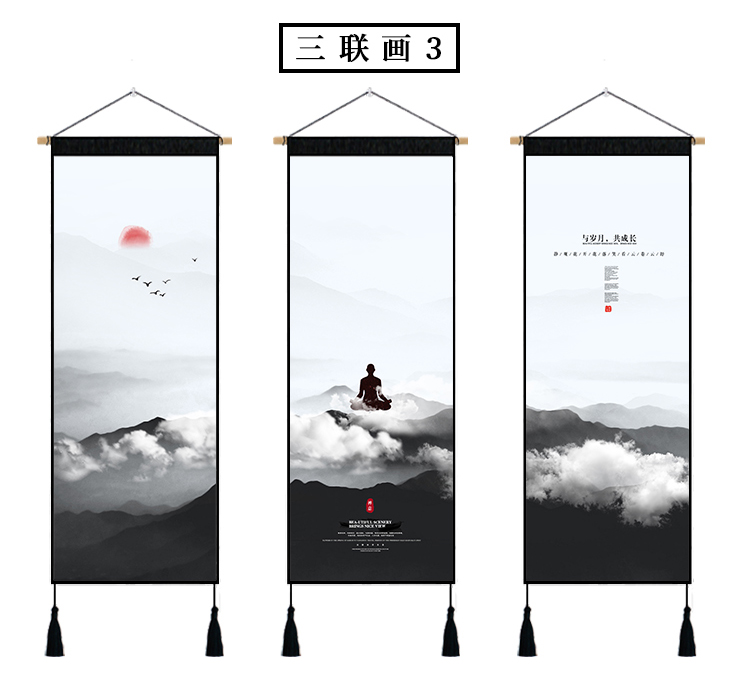 Tranh Trung Quốc Zen tấm thảm vải hiện đại ba phòng ngủ tường sơn nhà băng rôn vải trang trí treo hộp công tơ - Tapestry Thảm treo tường có lớn