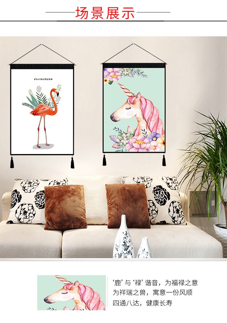 Bắc âu phòng khách phòng ngủ trang trí tường tranh nền sáng tạo hangar treo tường bìa hộp đồng hồ tấm thảm treo cờ thảm treo tường