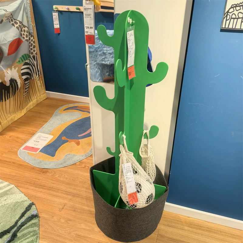 Authentic Ikea Grechimo Creative Cactus-Shaped Floor-Standing Coat Rack Cartoon Children's Storage Rack Authentic Ikea Grechimo Creative Cactus-Shaped Floor-Standing Coat Rack Cartoon Children's Storage Rack