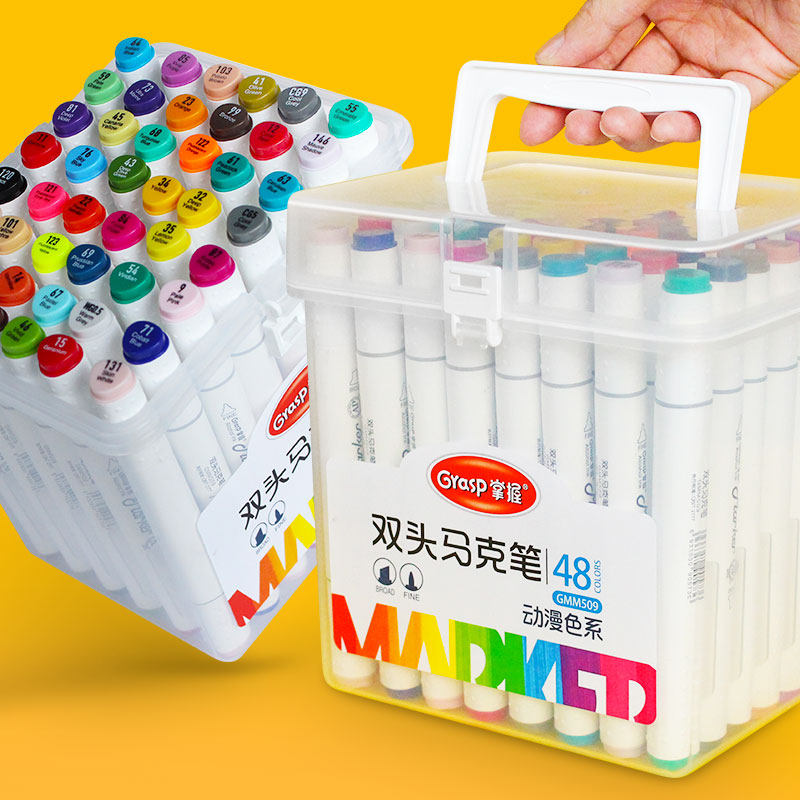 Master 509-60 Color Triangle Pole Double Head Macpen Color Large Capacity Alcoholic Oily Hand-painted Design Watercolor Pen