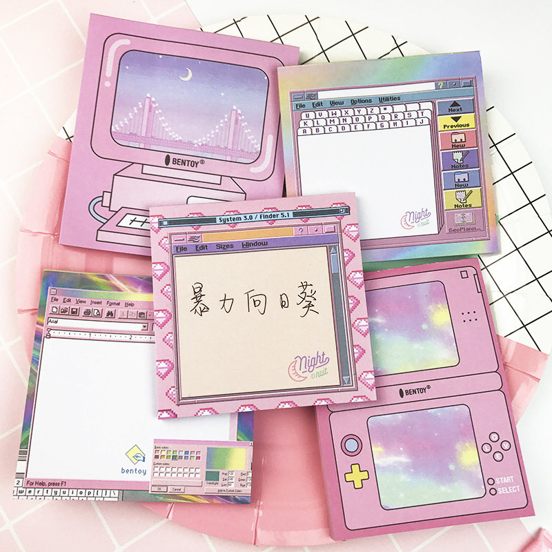 Miss card Miss Day Lovely Girl Powder Office Supplies Convenience Stick this message pocket This portable remember single word book