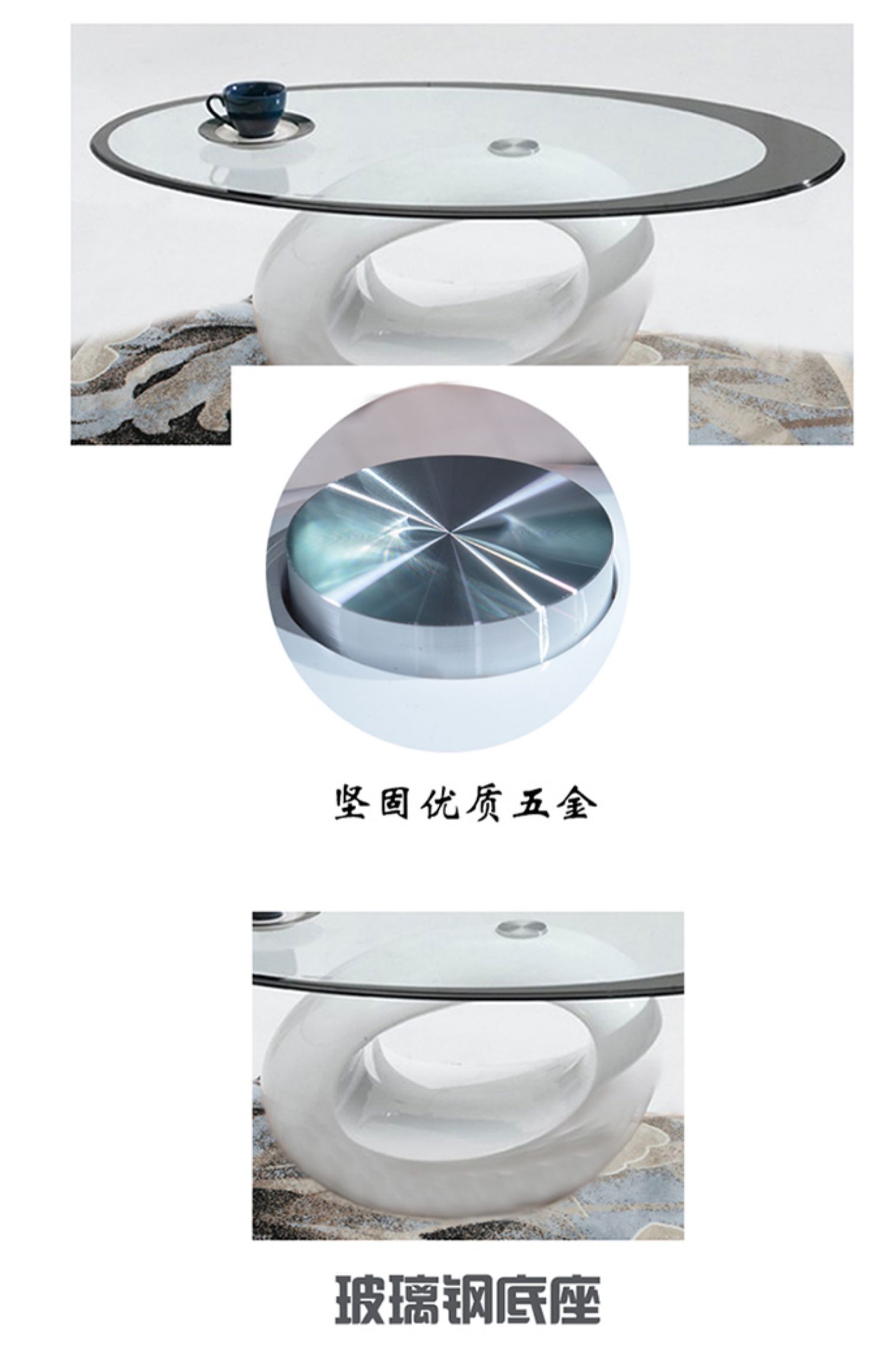 bàn cà phê Oval sơn kính căn hộ nhỏ có tính năng đơn giản, bàn trà nội thất hiện đại sáng tạo thời trang đơn giản - Bàn trà mẫu bàn ghế phòng khách