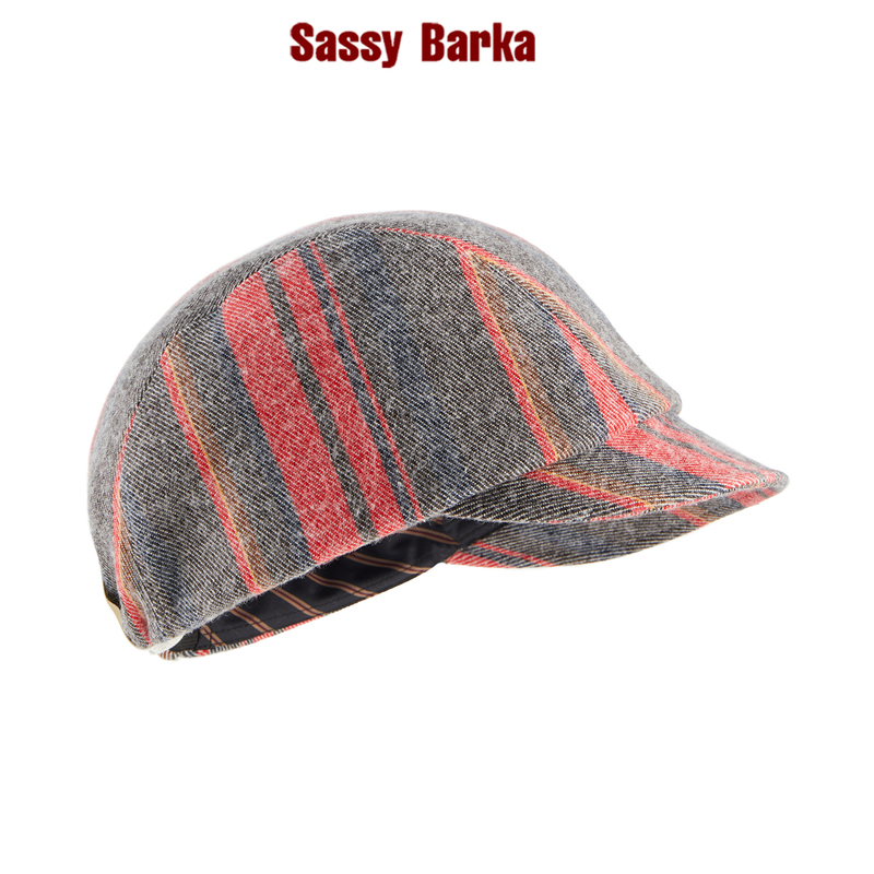 Sassybarka Dockside Short-Brimmed Baseball Cap with Stripes, Vintage Spring/Summer Thin Style, Three-Dimensional Cut, Unisex