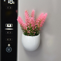  Refrigerator stickers Magnetic stickers starry dried flower pots to plant creative mini vases Home decorations Scan code stall small gifts