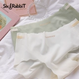 Кролик, шелковые трусы, антибактериальные дышащие штаны, тонкая поясная сумка, средняя посадка, с акцентом на бедрах