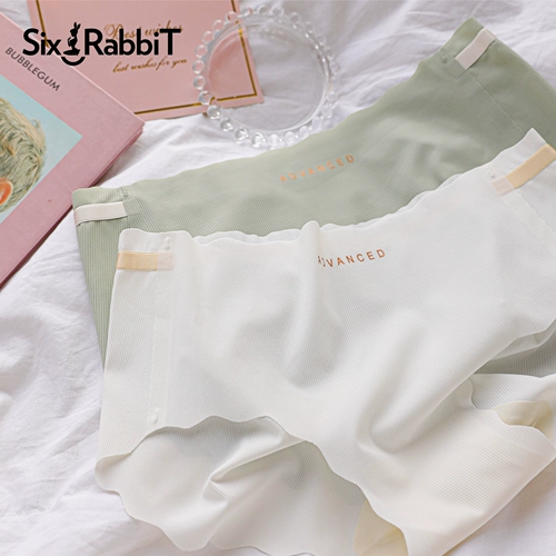 Кролик, шелковые трусы, антибактериальные дышащие штаны, тонкая поясная сумка, средняя посадка, с акцентом на бедрах