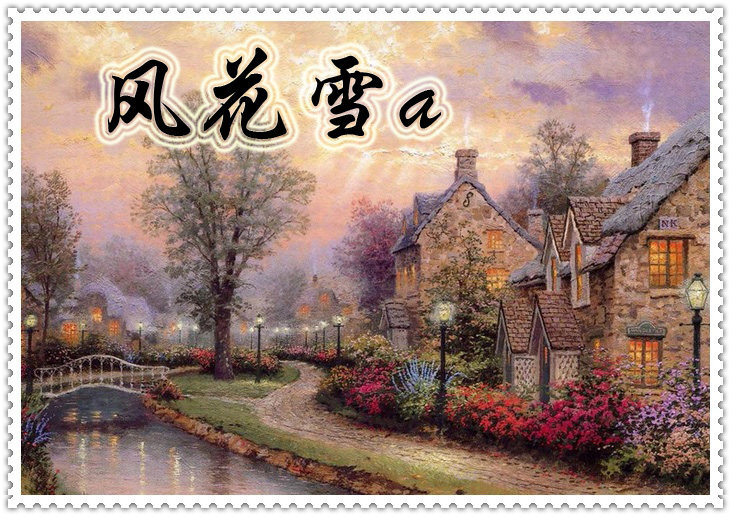 Ultra-clear color cross-stitch re-drawing drawing source file oil painting landscape (14)
