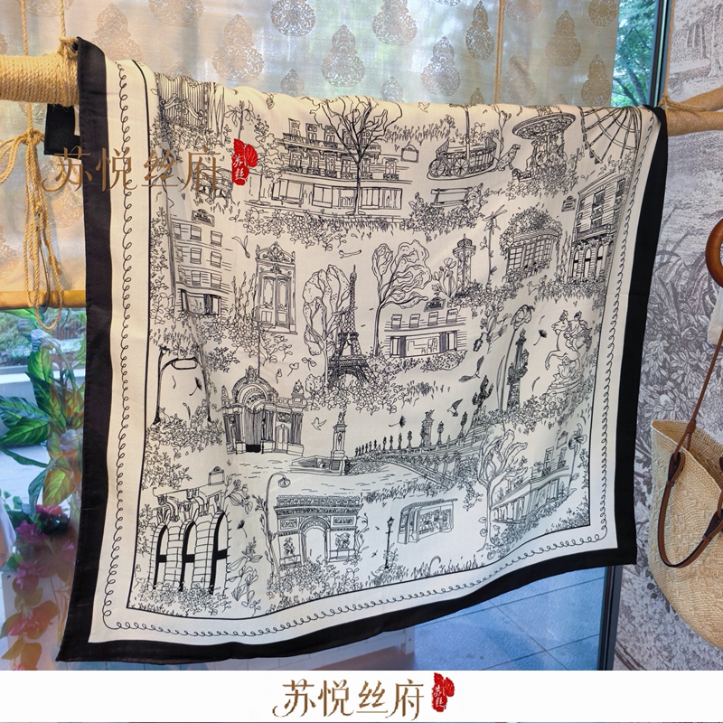 Higher Quality 85cm Silk Wool Scarf, Mulberry Silk, Sheep Wool, Silk Square Scarf, Exquisite Packaging, High-End Brand