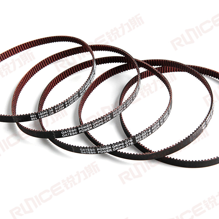 Gates (GATES) 302-2GT-6 RF brown tooth surface dust resistant tensile ring synchronous belt SMT belt