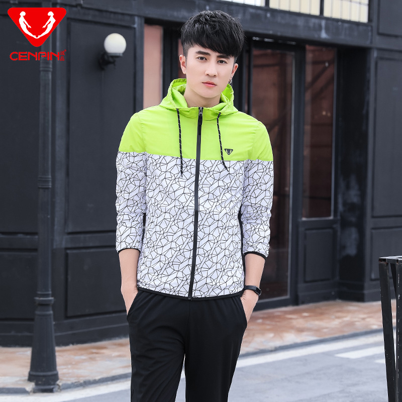 Spring Autumn Season Casual Sports Wind Clothing Suit Men Sportswear Long Sleeves Cloister Breathable Speed Dry Sportswear Men's Clothing