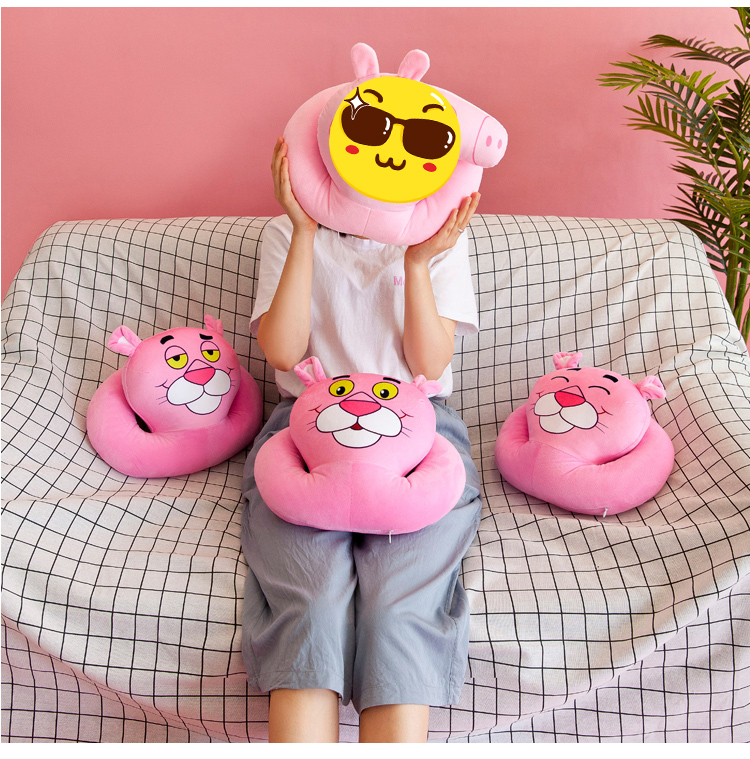 Dễ thương Pink Leopard Napping Gối Văn phòng Ngủ Gối Sinh viên Ngủ Gối Đệm Đệm Napping Artifact gối ôm ghế sofa