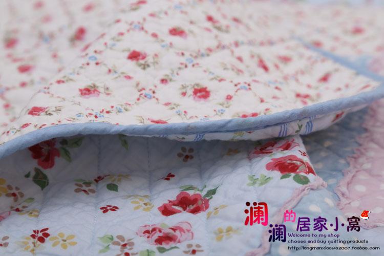 Điều hòa không khí quilting bông màu xanh tươi bông cao cấp được bao phủ bởi ba bộ bốn bộ bộ drap giường 1m6