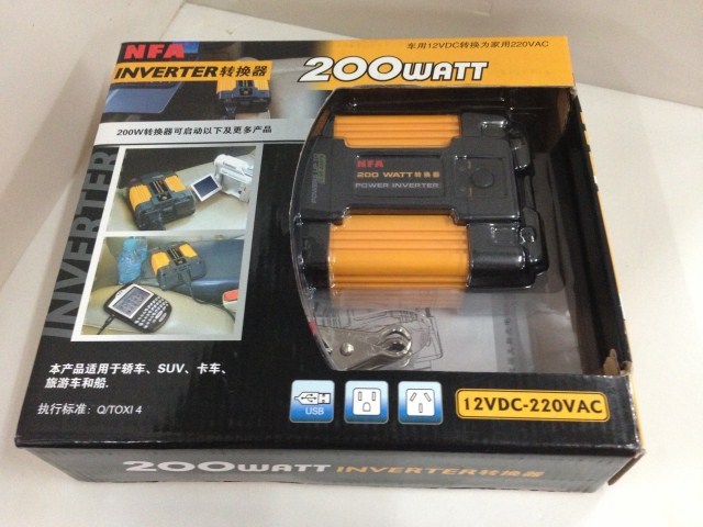 NFA Vehicle Converter 7822N 12V to 220V200W 12V200W with USB