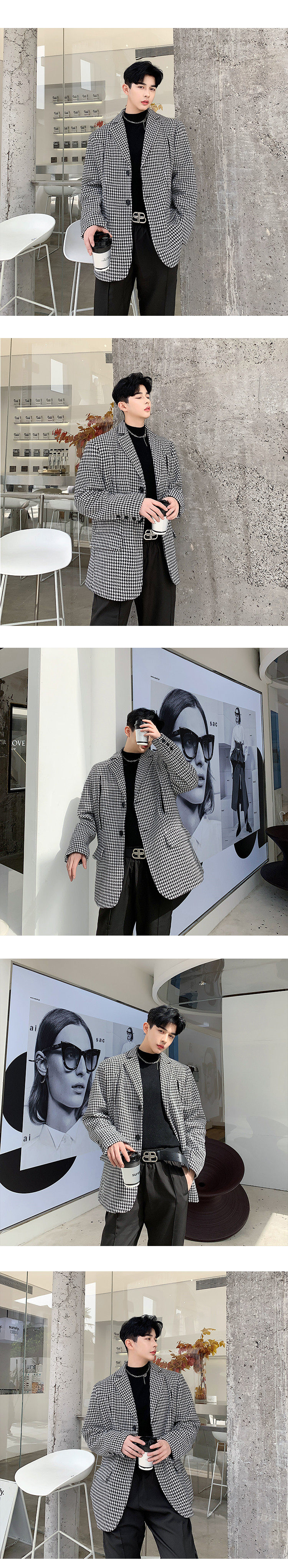 Winter Houndstooth Suit Jacket Image 2