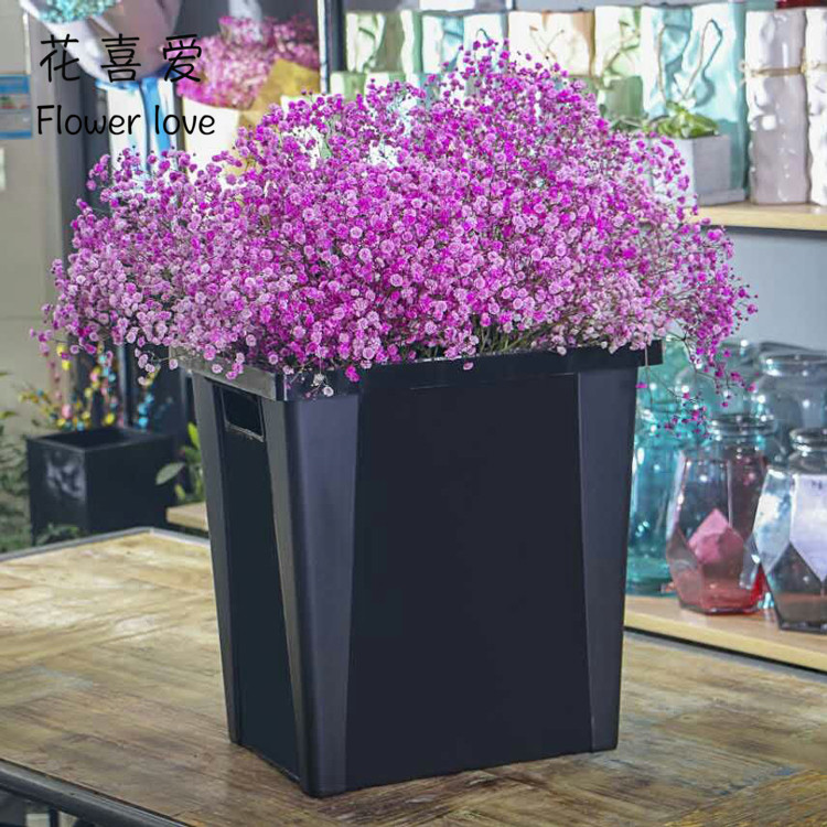 Special French thickened frosted flower bucket Plastic drop-resistant water storage bucket Flower tube flower material for florists