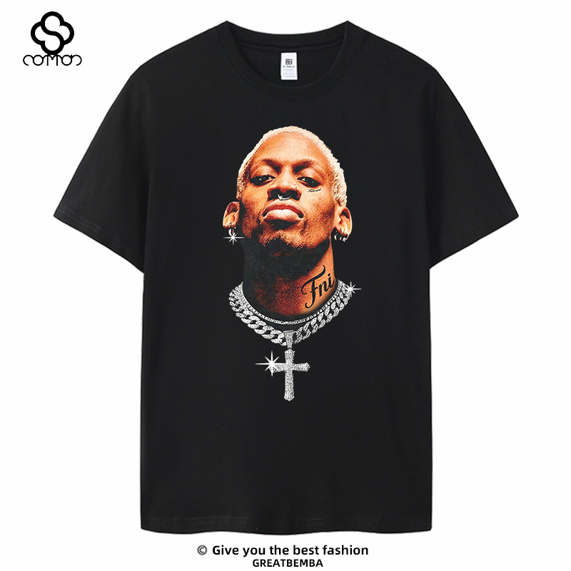 Chicago Bulls Rodman Avatar Short-Sleeve T-Shirt American Casual Basketball Sports Plus Size Summer Trend Chicago Bulls Rodman Avatar Short-Sleeve T-Shirt American Casual Basketball Sports Plus Size Summer Trend
