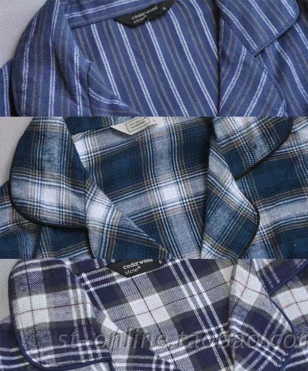 Đồ ngủ nam cotton nhung phục vụ nhà mùa xuân và mùa thu Dịch vụ nhà nam kẻ sọc phong cách mới do lot nam