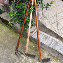 Agricultural long-handled hoe farming tools planting vegetables gardening three-tooth rake vegetable garden loosening soil and turning tools