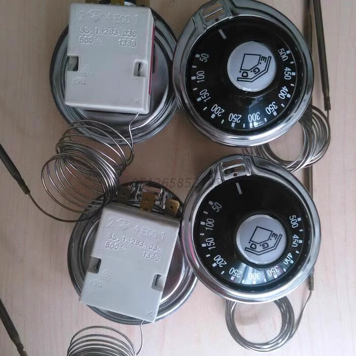 German Imported Ego Temperature Control Switch 0-500 Degrees Knob Temperature Control Liquid Expansion Thermostat Adjustable Temperature Controller Over-Temperature Protection