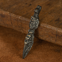 普公与孟沙母版铸造老天铁托甲金刚橛随身小尺寸老法器精品收藏